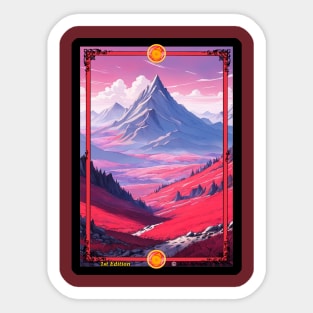 Mountain Landscape Scene - CCG Borderless Full Art - 1st Edition Sticker